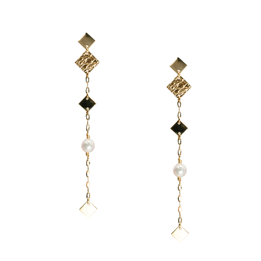 あこやパールゴールドチェーンピアス