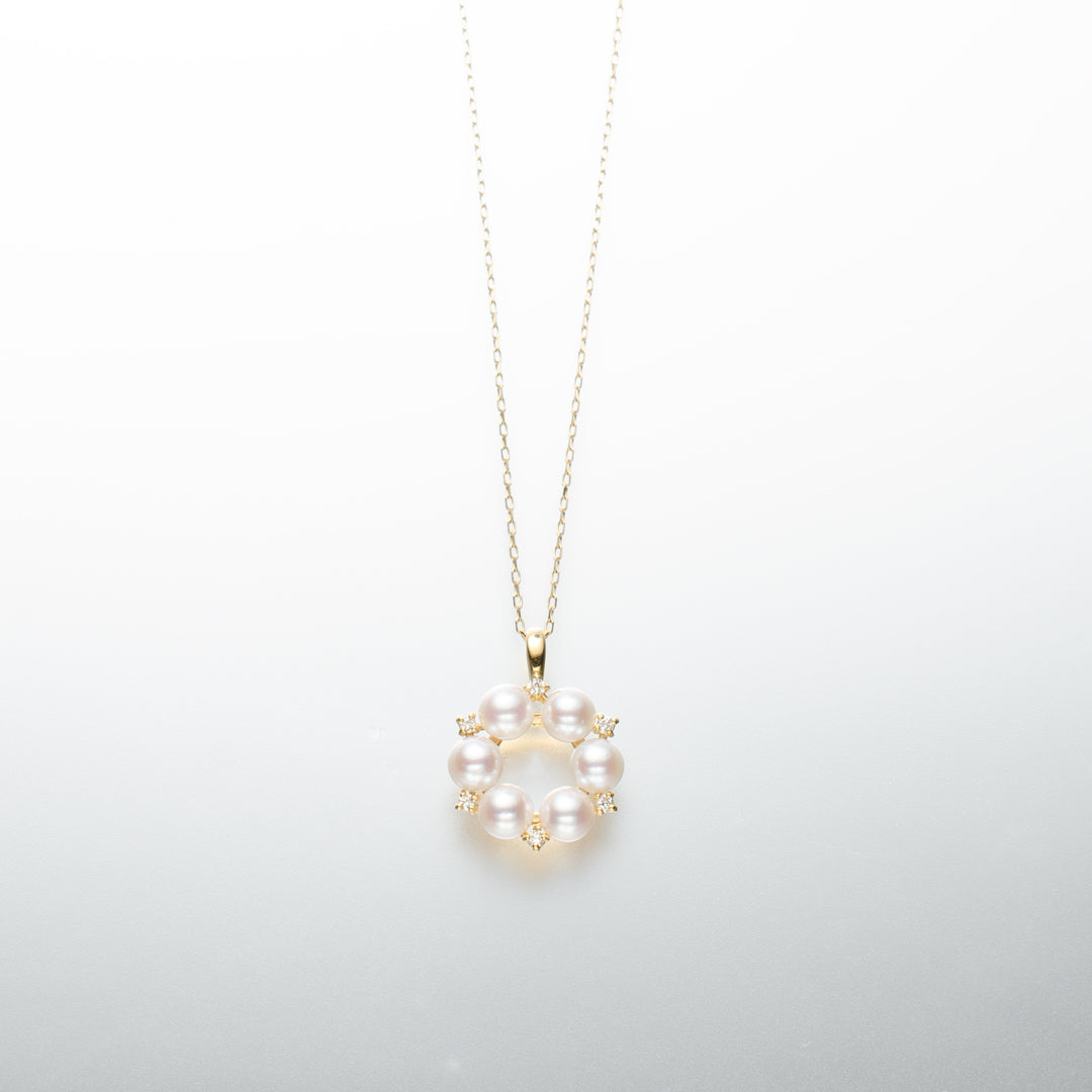 Stellari シンプルパールペンダントネックレス Ф 楽天市場】ダイヤモンド ネックレス 一粒 パール 真珠 2連