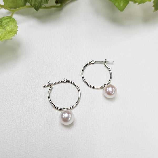あこやパールフープピアス