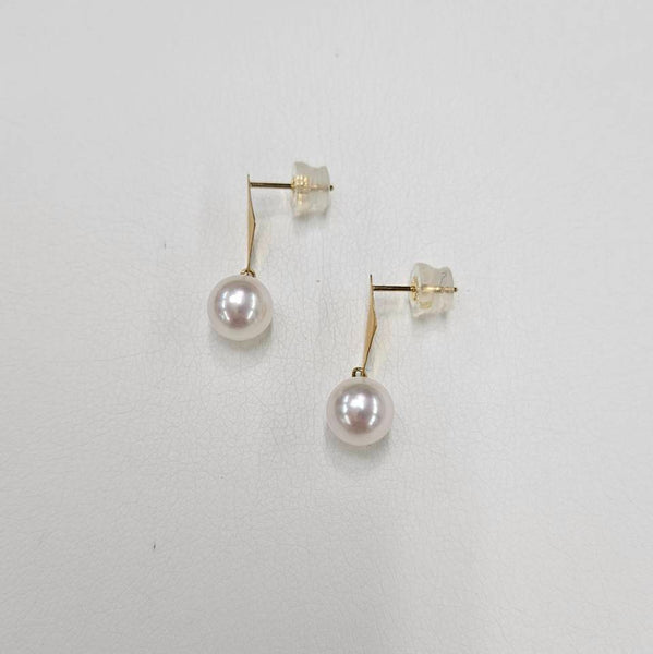 あこやパールゴールデンリーフピアス