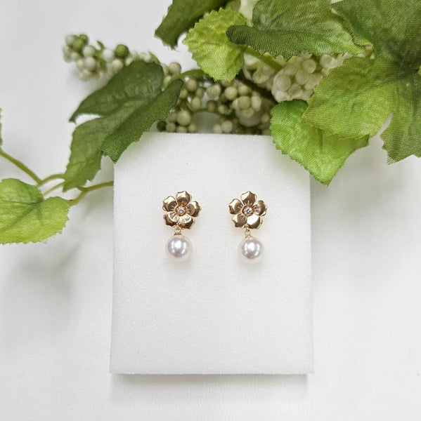 あこやパールさくらデザインピアス