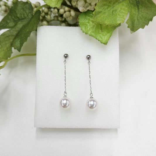 あこやパールチェーンスイングピアス